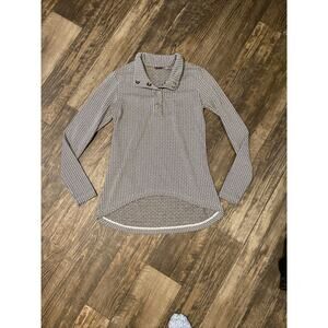 Merrell Indira Snap Placket long sleeve geometric long shirt, womens medium m